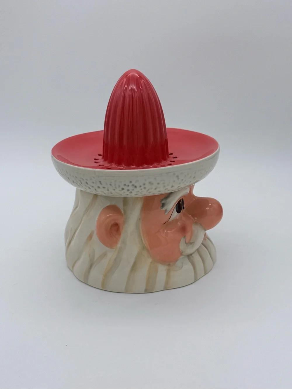 Vintage Cracker Barrel 2pc Santa Claus Juicer Reamer & Jug 8”